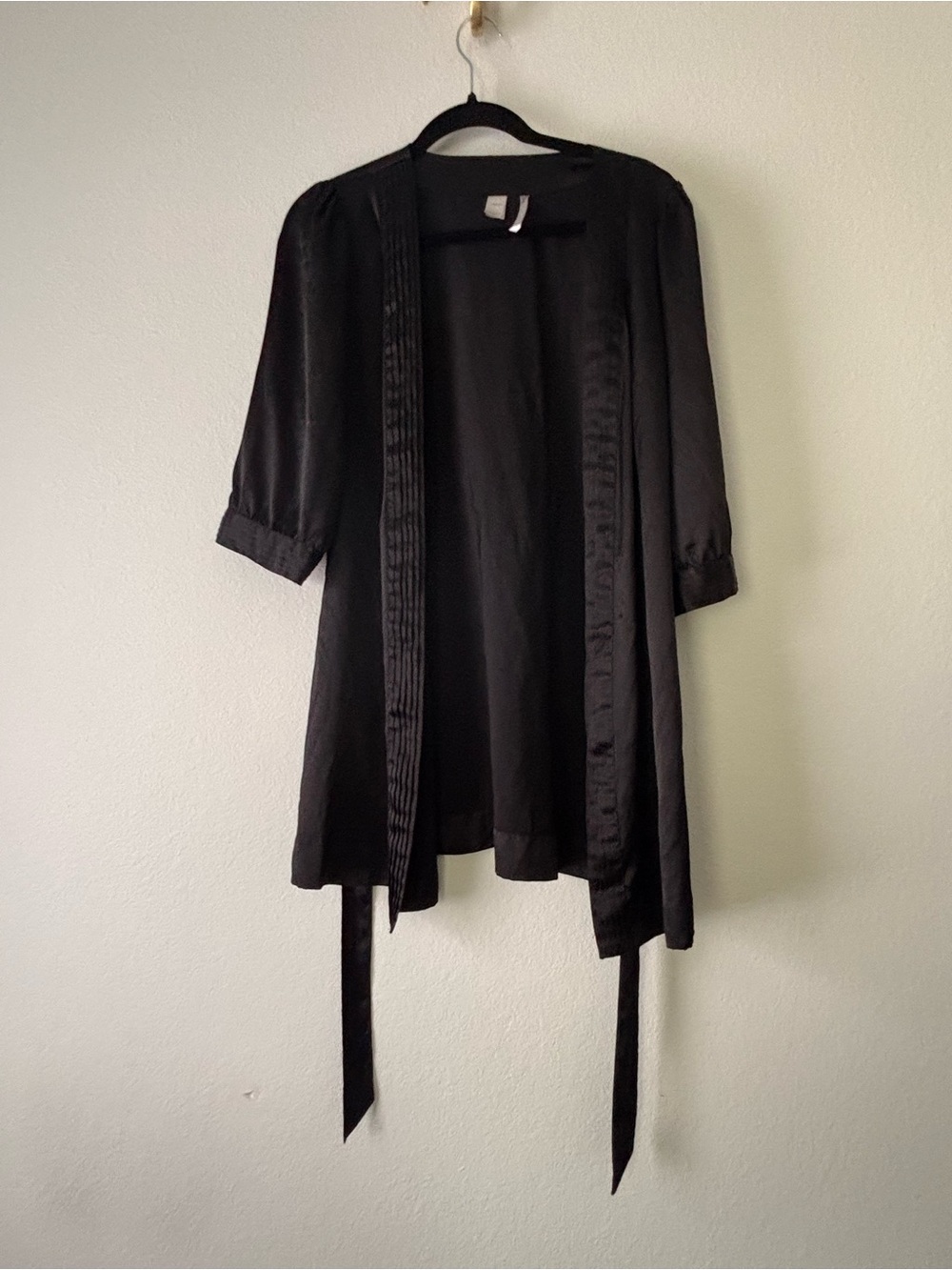 Victoria's Secret Black Satin Robe